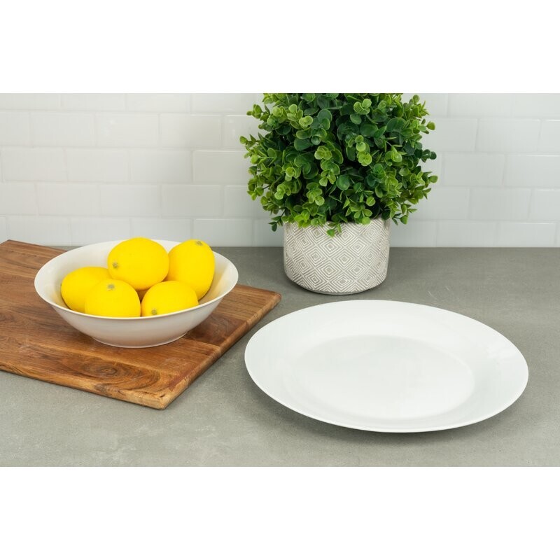 44-Piece White Porcelin China Dinnerware