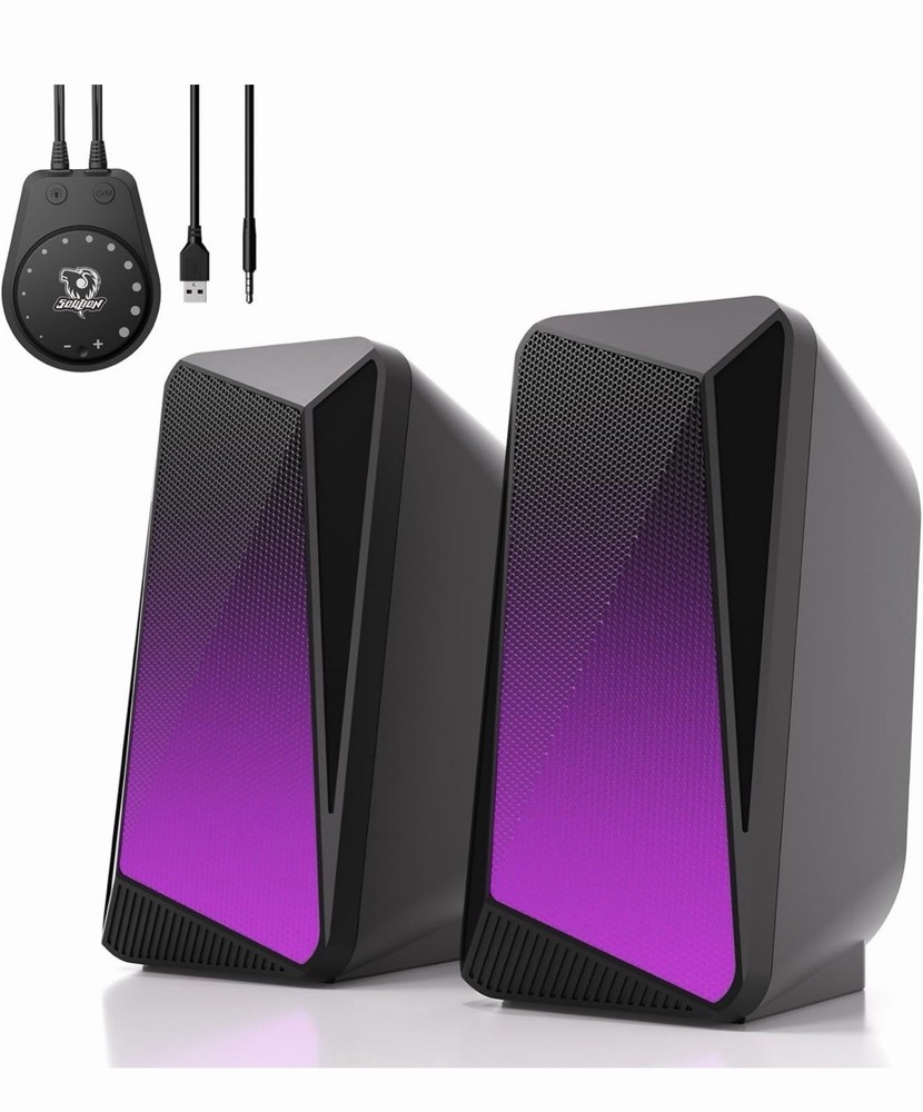 2 0 Computer Speakers USB Powered 3 5 mm  Bluetooth Speakers for Desk