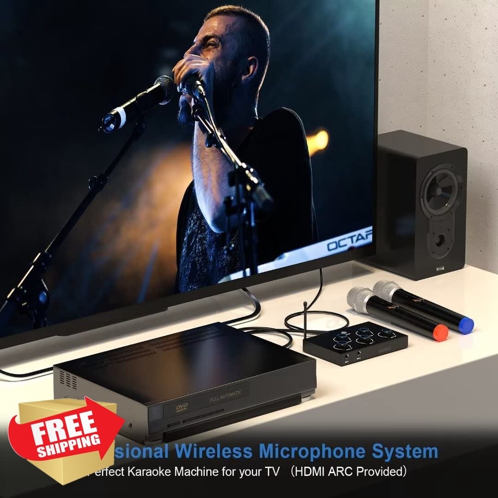 DIGITNOW! Karaoke Mixer Wireless Mics HDMI