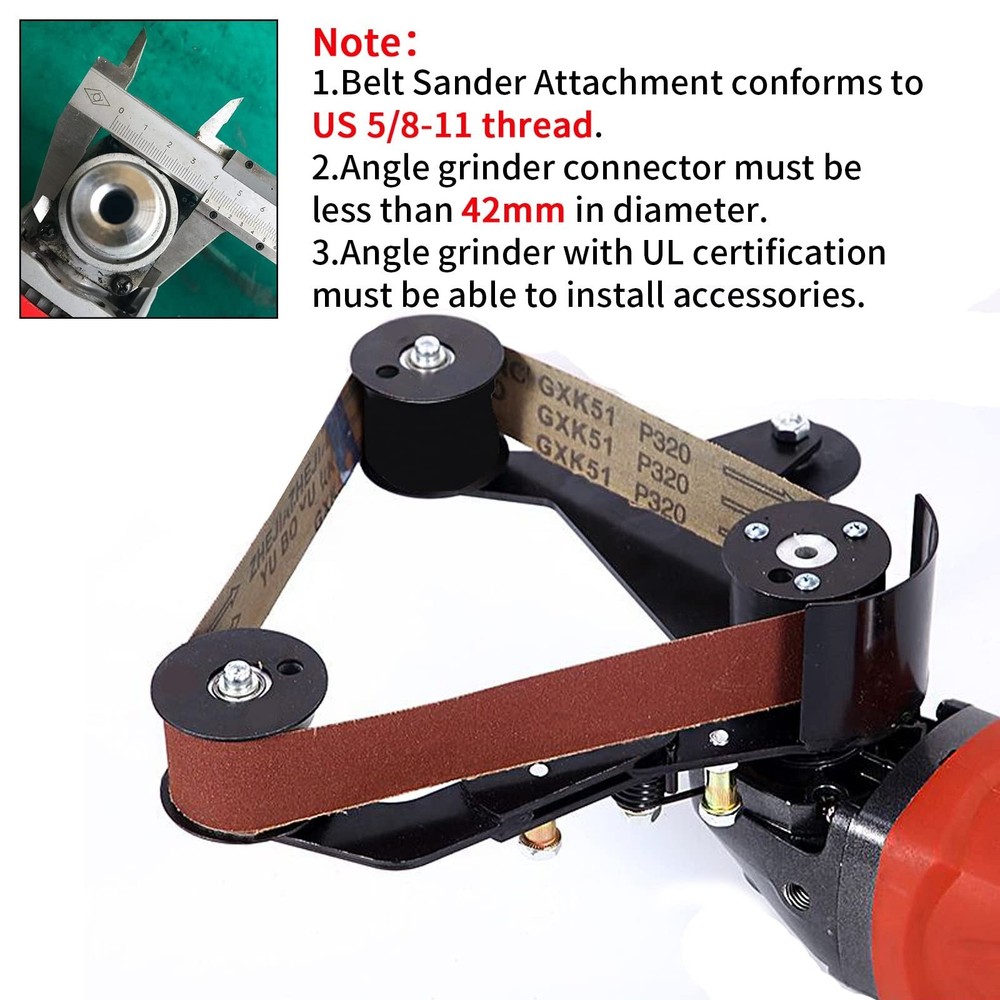 Belt Sander Attachment Grinder YSJWAER - Adapter Angle Grinder Sanding Attach...