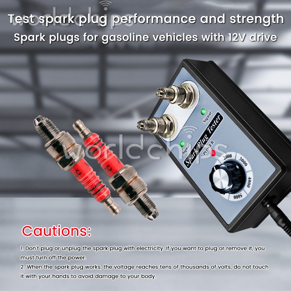12V Car Spark Plug Tester Dual Hole Diagnostic Ignition Analyzer Tester