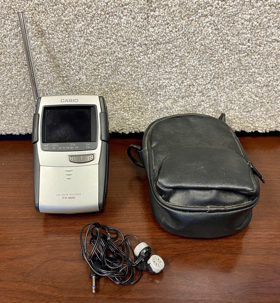 Casio TV-900B Mini Hand Held Television Battery Operated w/Pull-Out Antenna