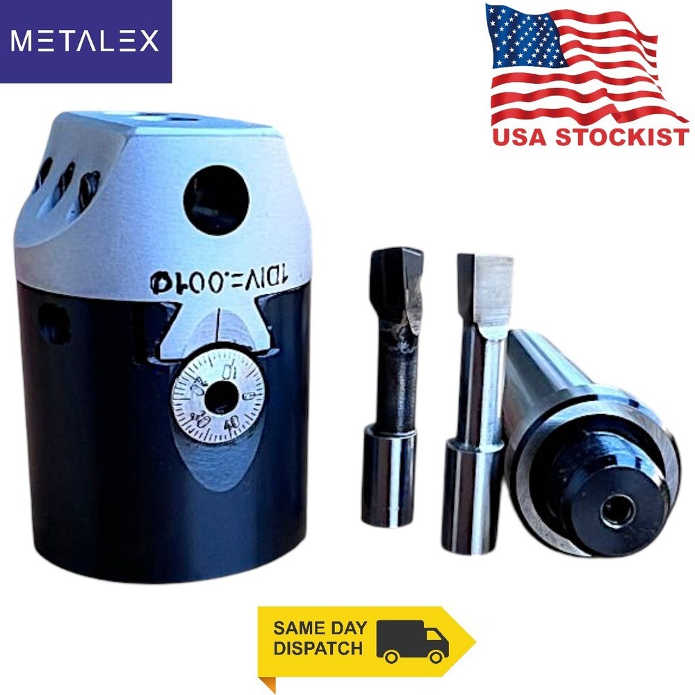 1-1/2" Imperial Div Boring Head Set Milling + MT2 Shank & HSS Carbide Tool Bit