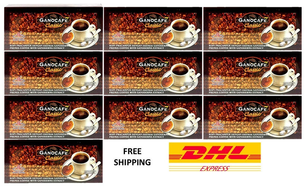 10x Ganocafe Classic Black Coffee Ganoderma 30 Sachets Fast Free Ship