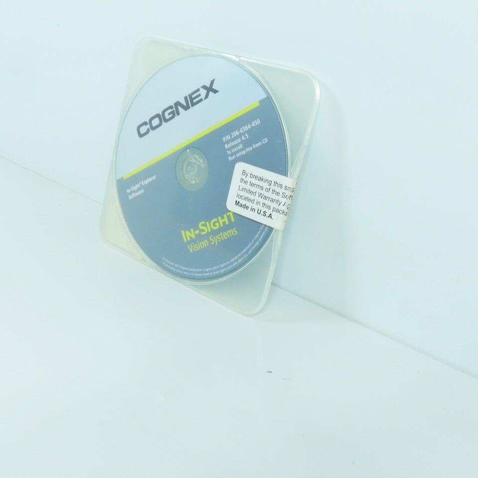 Cognex 206-6364-450 In-Sight Vision Systems Explorer Software (Release 4.5)