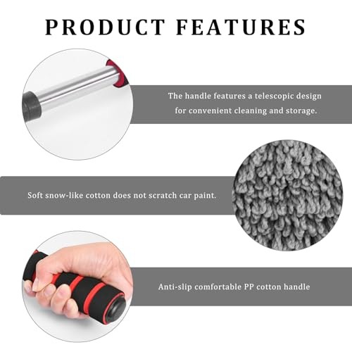 4 PCS Car Duster Kit, Microfiber Scratch Free Multipurpose Cleaning Duster