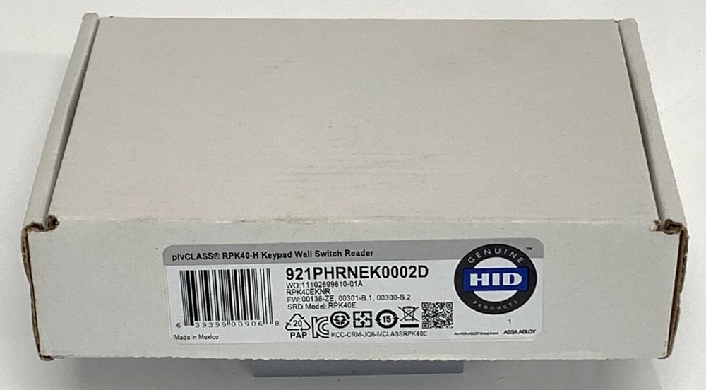 HID 921PHRNEK002D CLASS RPK40-H Keypad Wall Switch Reader