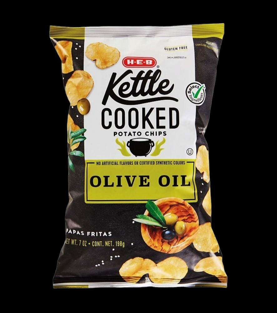 Kettle Cooked Olive Oil Potato Chips 7oz Bags