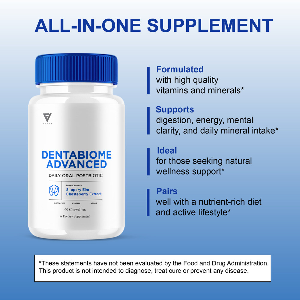 Dentabiome Advanced, Denta Biome Daily Support Formula (60 Chewables)