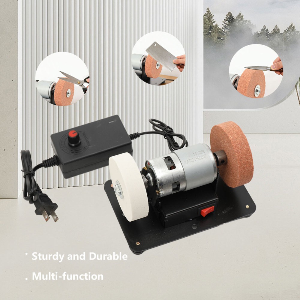 Benchtop Grind Sander 96W Electric Adjustable Variable Speed Grinding Machine