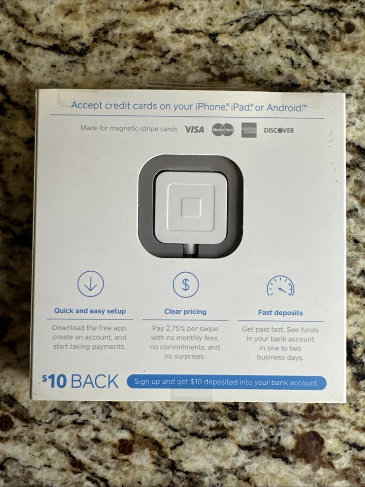 Square A-PKG-0206-01 Credit Debit Card Reader - White for Apple iPhone and...