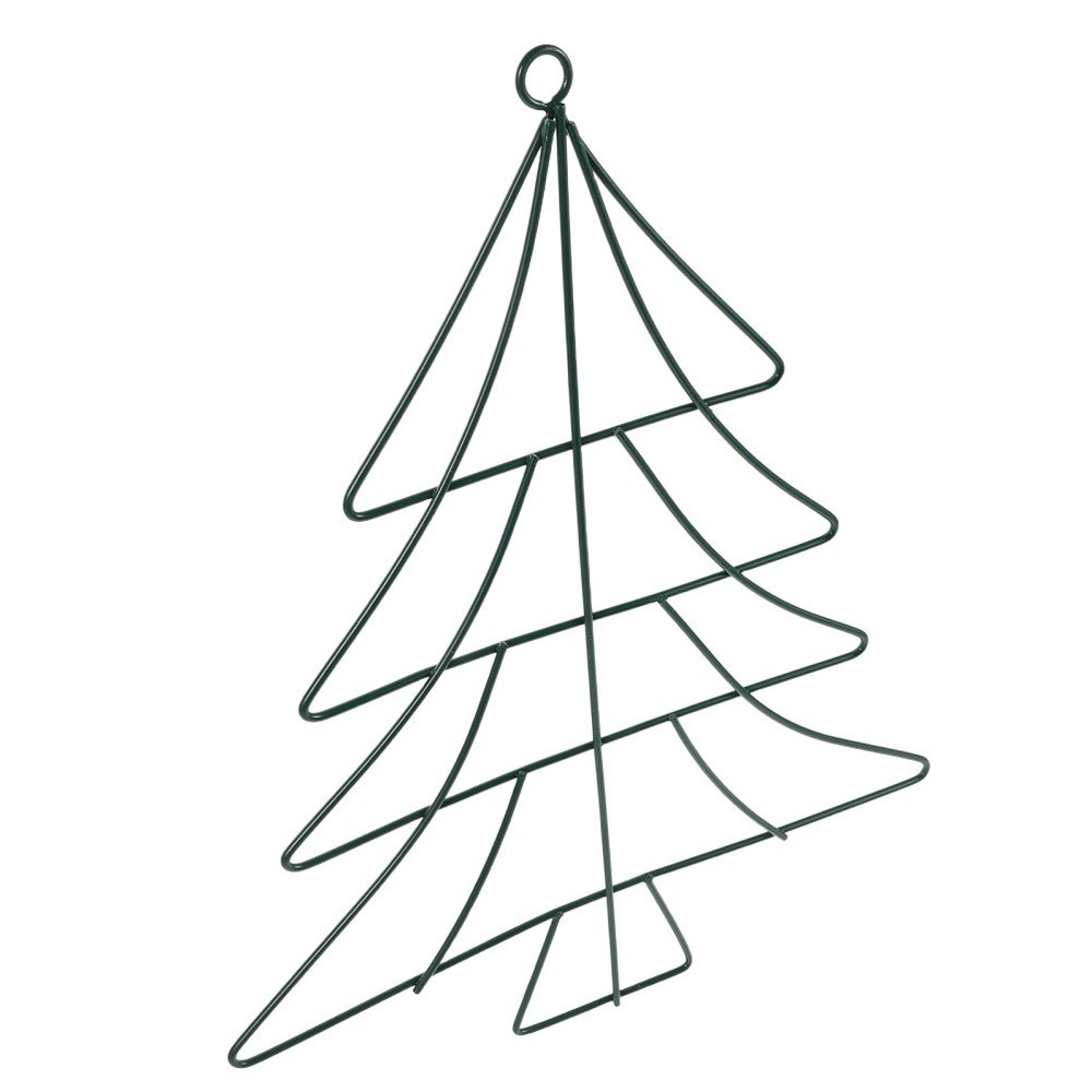 Christmas Tree Yard Decoration Wire Wreath Form Home Frame Shaped