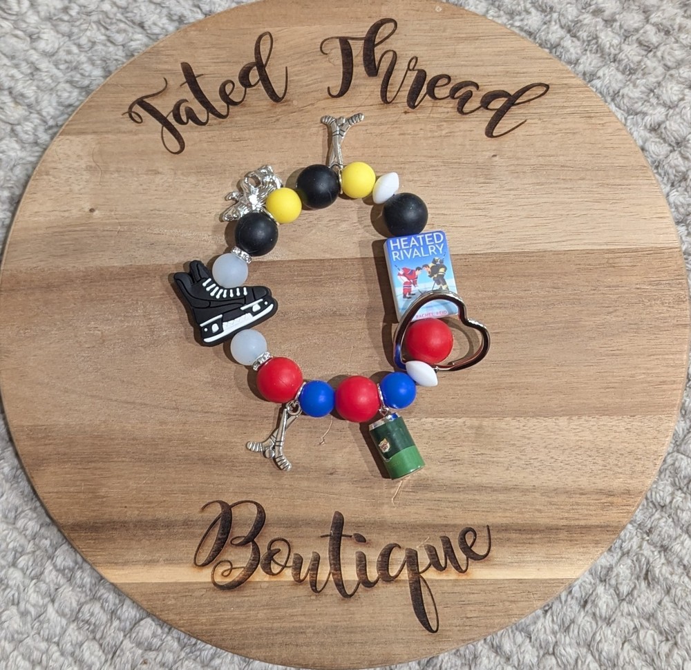 Hockey Book Keychain Bracelet (Skate Version)