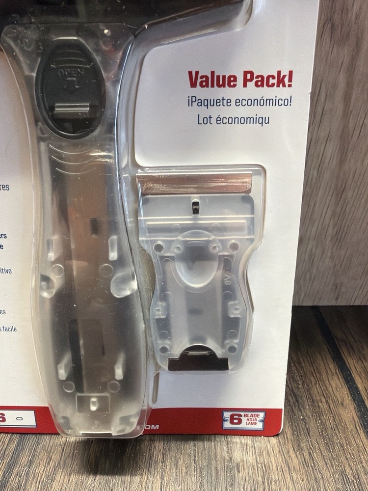 Warner Glass And Tile Scraper Set With 6 Replacement Blades