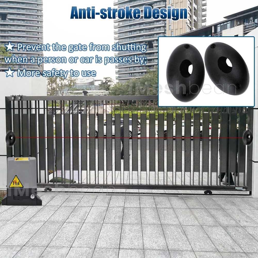 1200W 5000lbs Sliding Gate Opener Automatic Motor Rack Driven APP Control 4 Remo