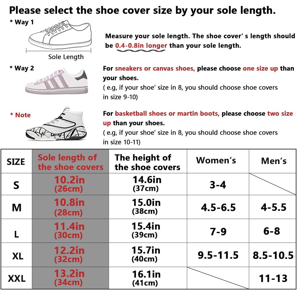 USHTH Black Waterproof Rain Boot Shoe Cover with reflector 1 PairXX-Large