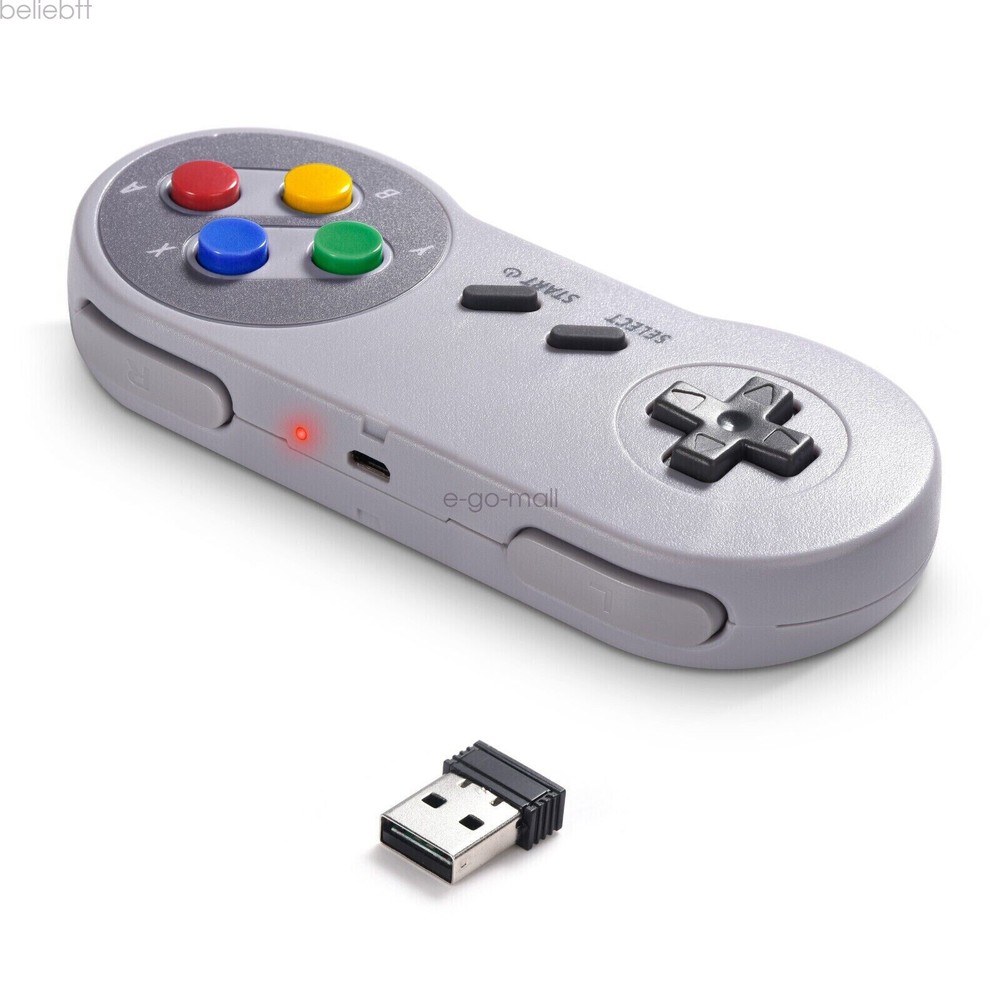Wireless SNES Controller with Receiver for Super Entertainment System& PC Wins