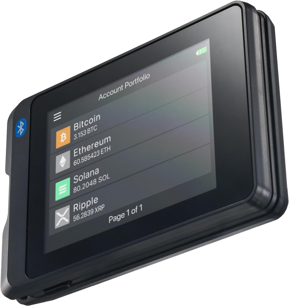 W20 Crypto Wallet with Intuitive Touchscreen, Hardware Wallet with Bluetooth, Ea
