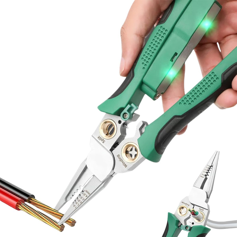 8 In 1 Wire Stripper With Voltage Tester, Multi-Function Electric Wire Stripp...