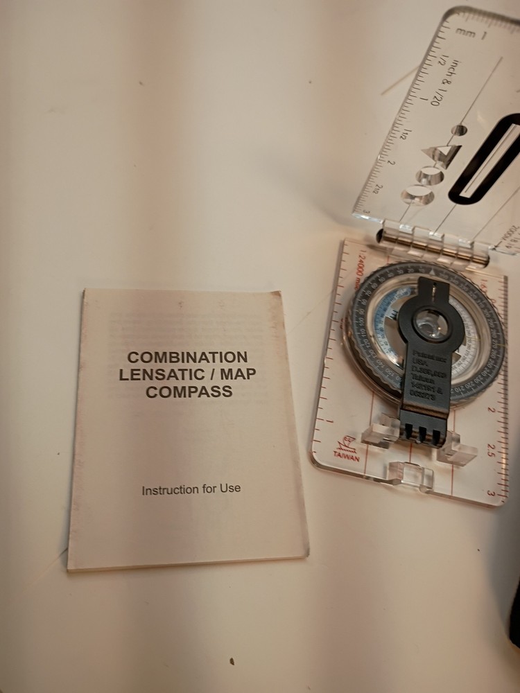 Coghlan's Combination Lensatic/Map Compass with Case & Owner's Manual