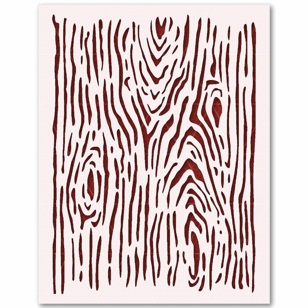 Wood Grain Stencil - Rustic Texture 10 Mil Mylar Template