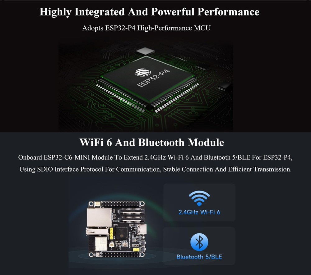 ESP32-P4-NANO Development Board, Based On ESP32-P4 Chip with RISC-V Dual-Core...