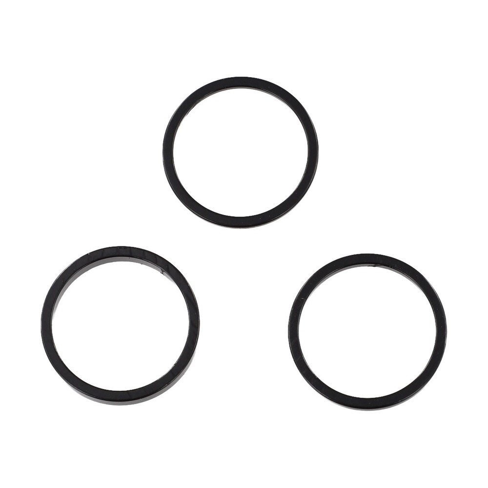 Stackable Design Aluminum Stem Riser Set 5 Height Options Anodized Silver Finish