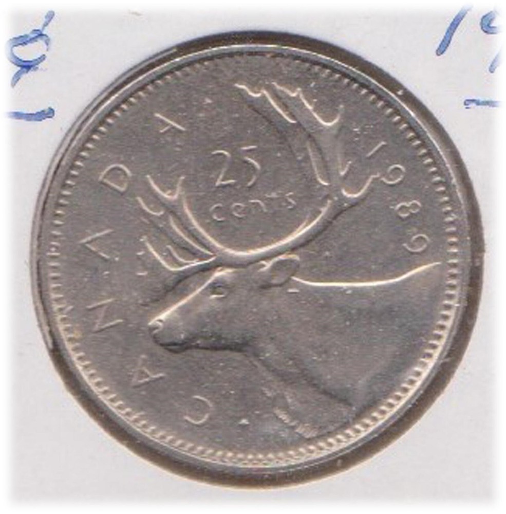 (H205-93) 1989 Canada 25c coin (CR)
