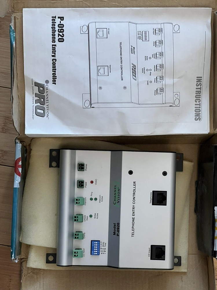 New! Channel Vision Telephone Entry Controller P0920 Front Door Intercom Silver