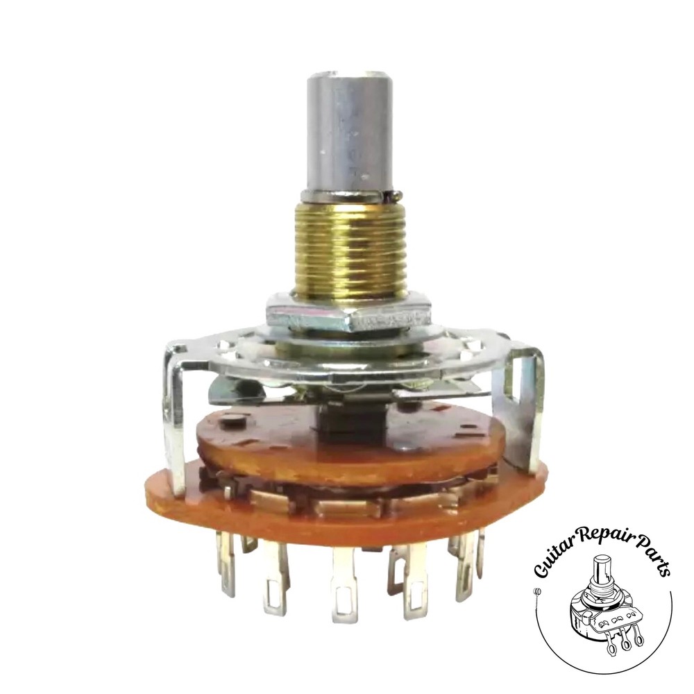 Alpha 4 Position, 3 Pole, Rotary Selector Switch