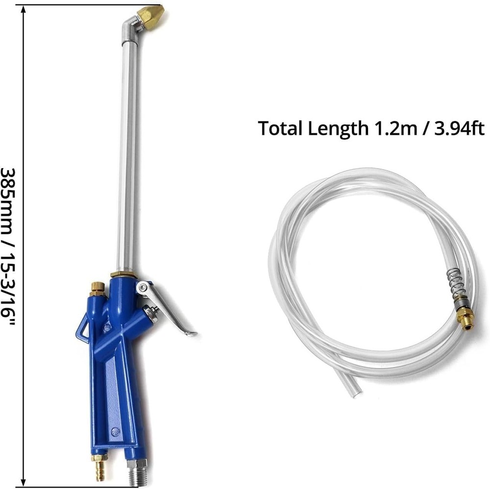 Effective Pneumatic Engine Cleaning Gun - Extended Nozzle & 4Ft Hose Included