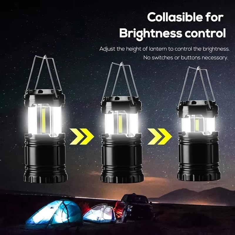 Lantern Camping Essentials Lights LED Flashlight Power Outages Battery Operated