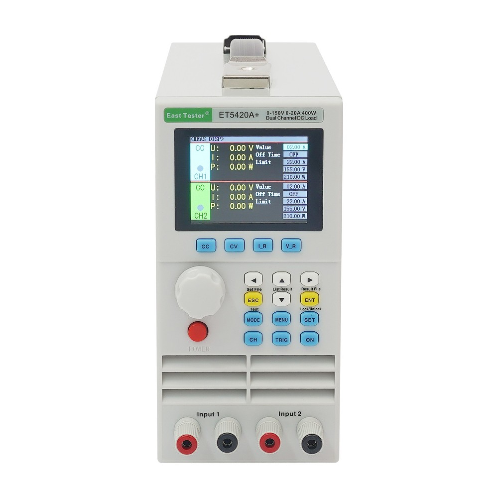 Programmable DC Electronic Load Tester Battery Tester Dual Channel Testing 400W
