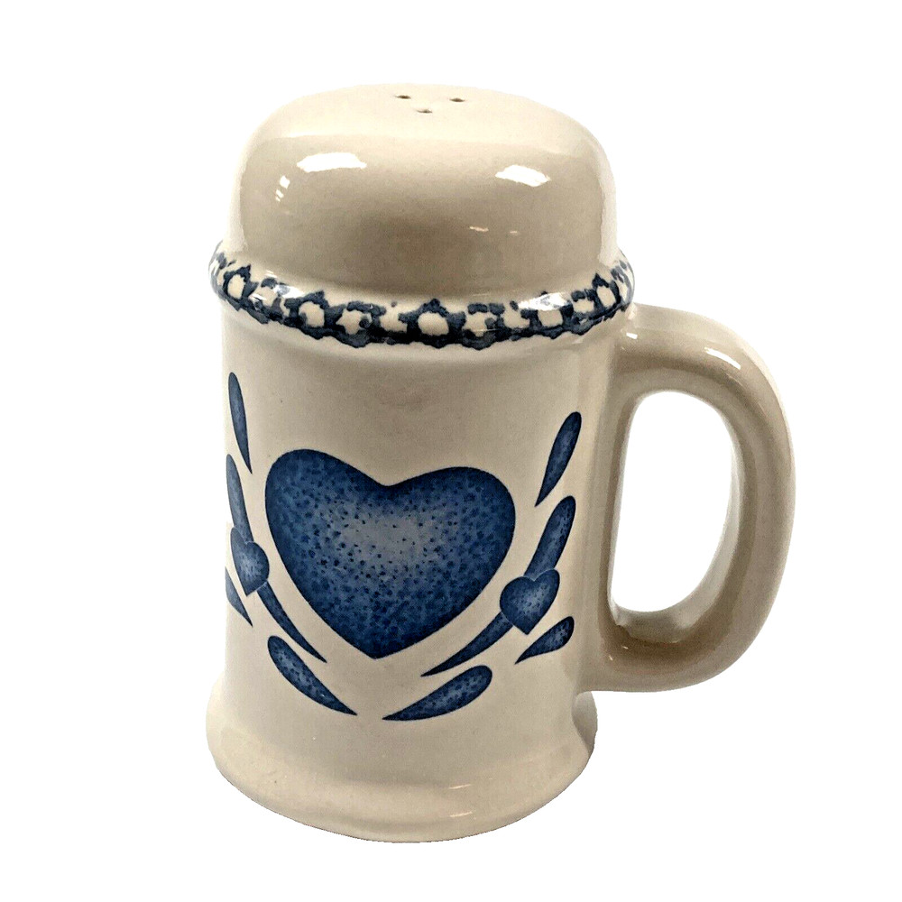 Corelle Corning  Blue Sponge Hearts Sugar Shaker.