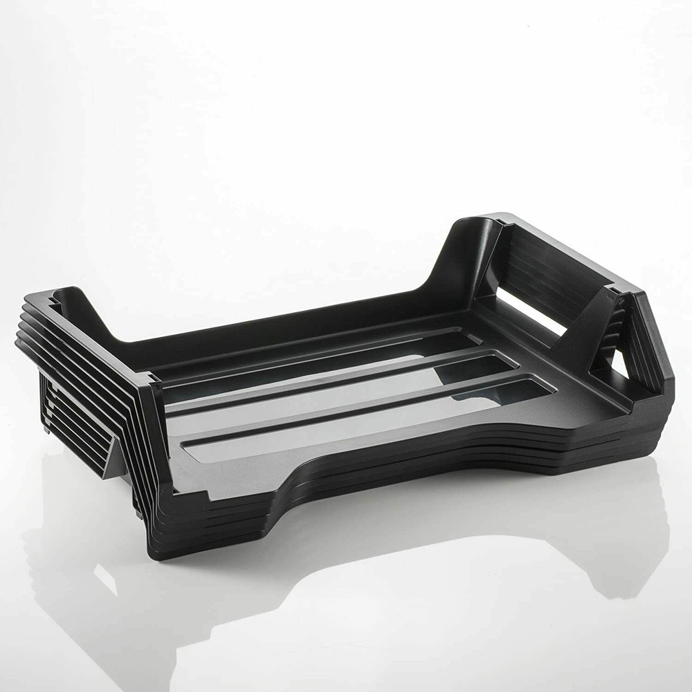 6 Pack Letter Tray Desk Office File Document Paper Holder Stackable Organizer