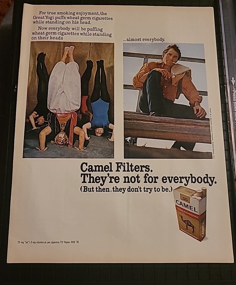 Camel Filters Cigarettes Print Ad Advertisement 1971 10x13