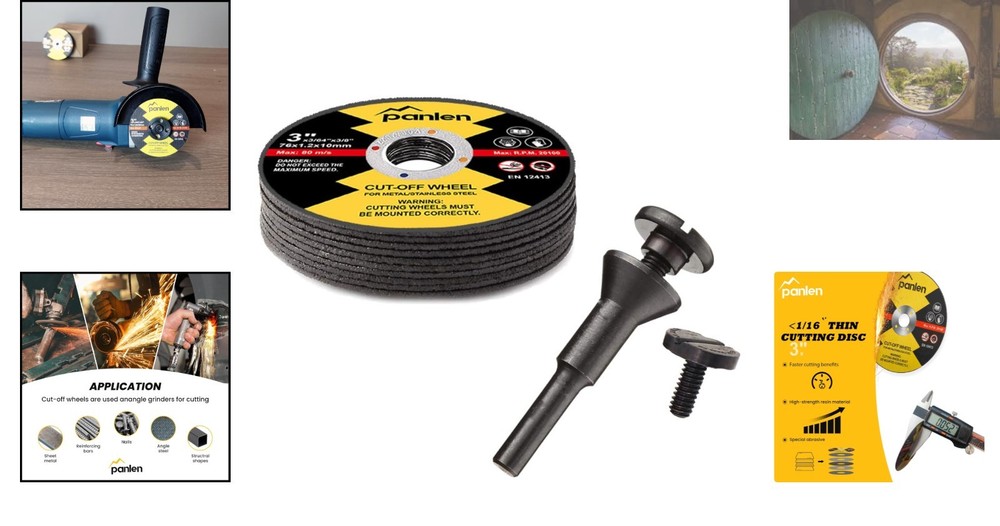 Durable 3" Cutting Disc Kit - 10 Aluminum Oxide Discs with Mounting Mandrel