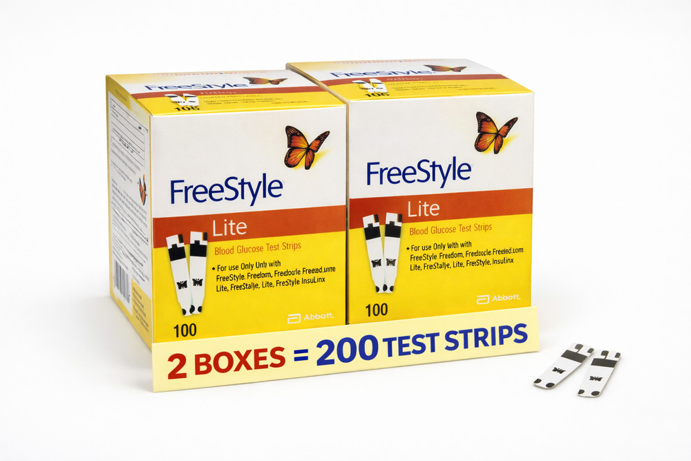 Freestyle Lite Blood Glucose Diabetic Test Strips 200 Total