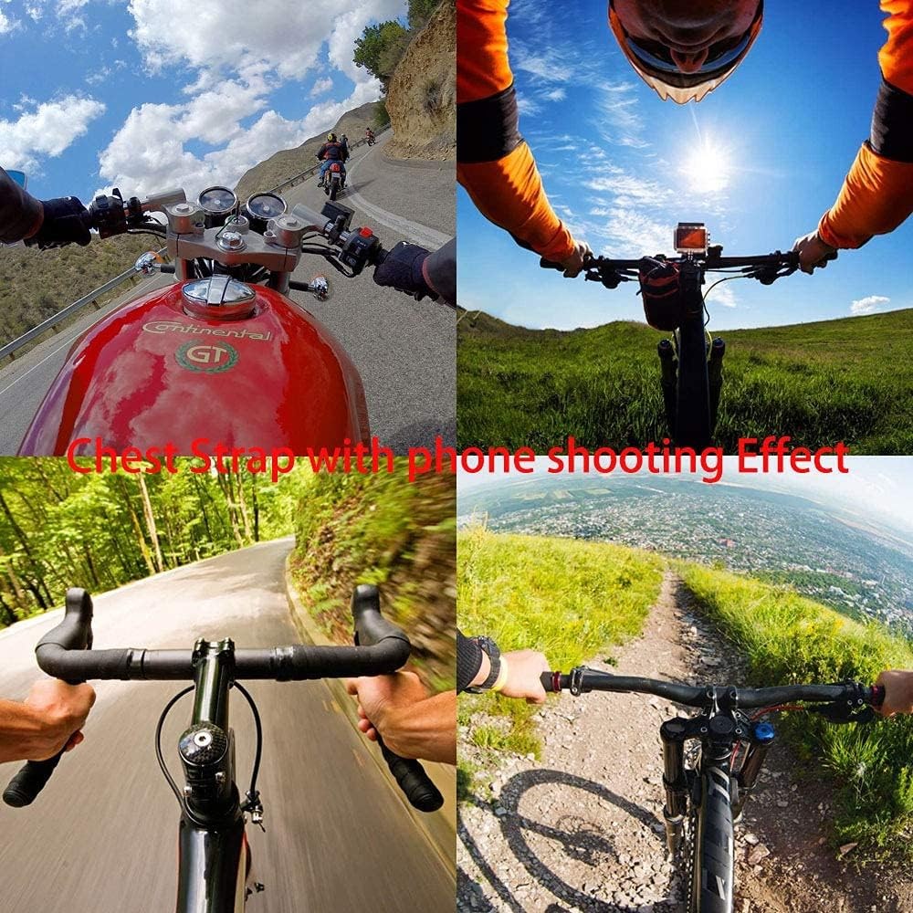 PellKing Mobile Phone Chest Strap Harness Mount Head Holder Kit for...