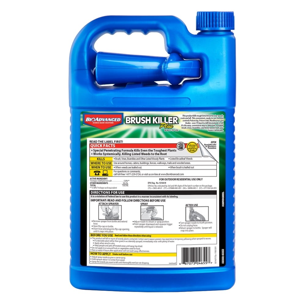 BioAdvanced Brush Killer Plus, Ready-to-Use, 1 Gallon, Herbicide