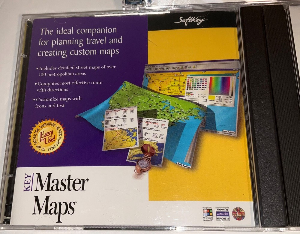 Microsoft Mappoint version 2002 + Master Maps + Precision Mapping - 3 preowned