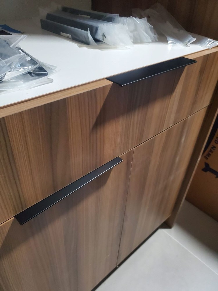 3-3/4" Modern Edge Pull Flat Black