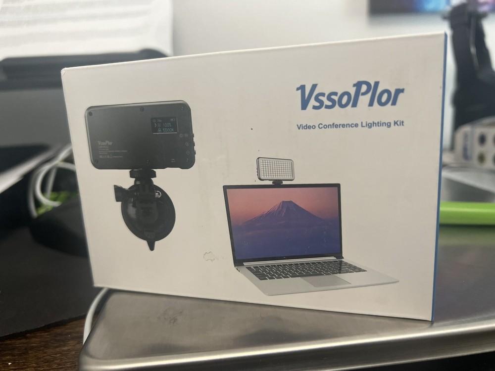 Vssolplor Conference Lighting Kit,Zoom Lighting Computer with Suction Cup
