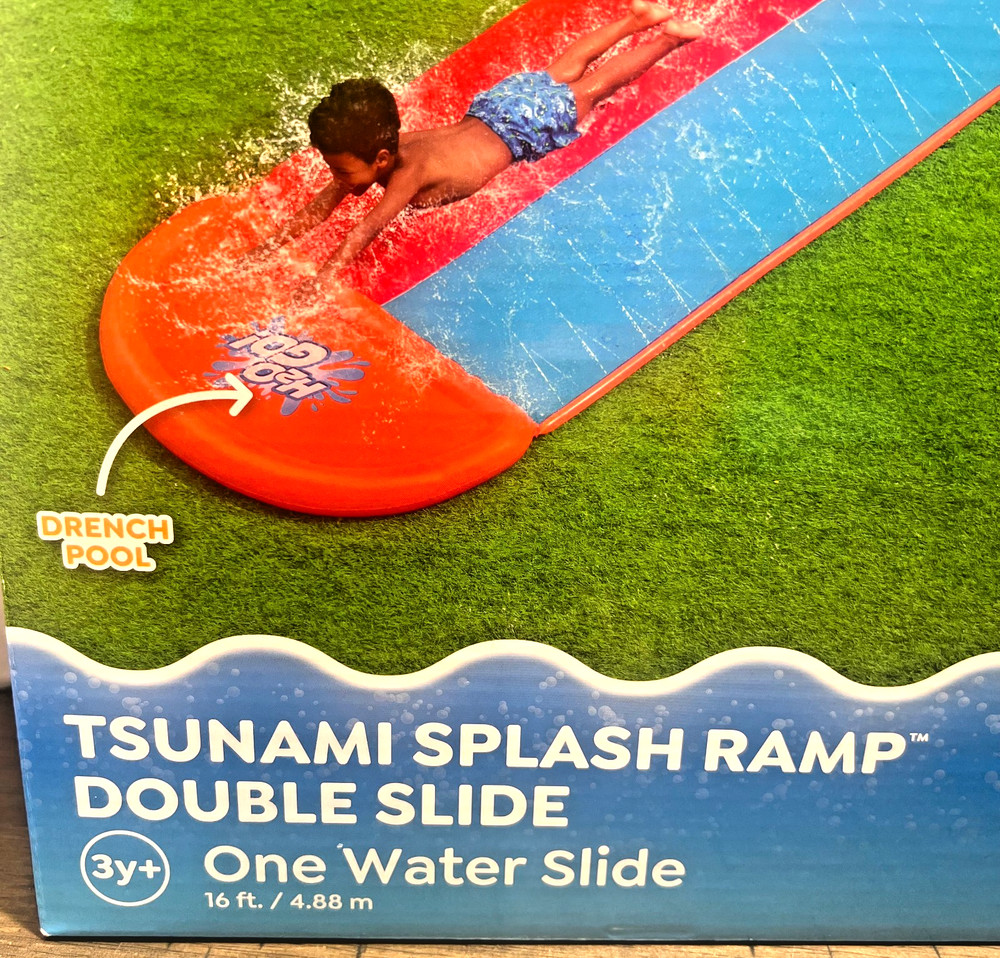 TSUNAMI SPLASH RAMP DOUBLE SLIDE WATER SLIDE