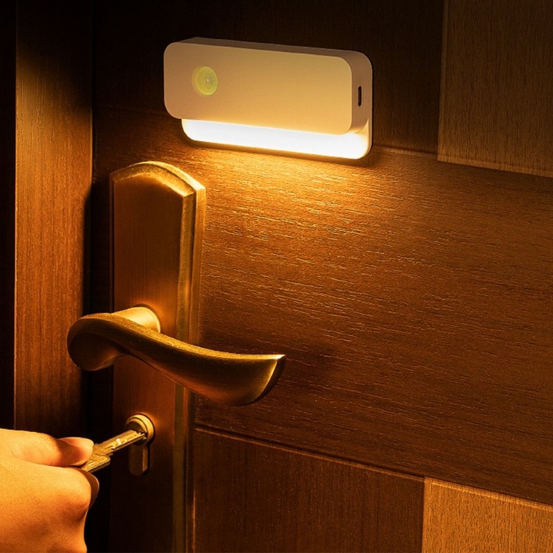 Motion Activated Nightlight Rechargeable Installation Plastic Housing
