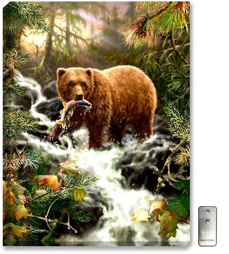 Glow Décor Grizzly Gorge Illuminated Wall Art