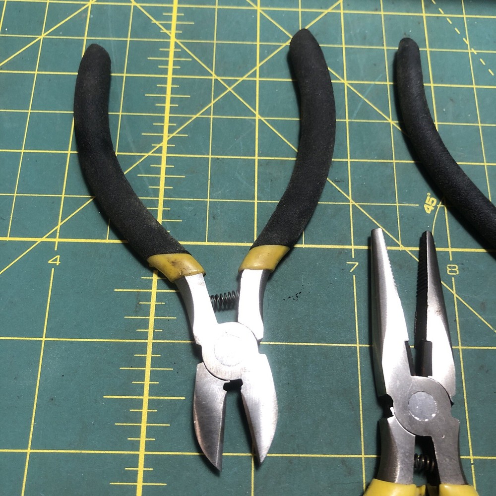 Vintage 4 Piece Pliers Cutters Tool Set 9JD Spring Tools