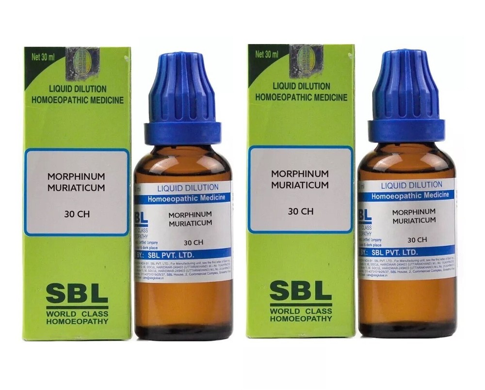 (2 Pack) SBL Homeopathic Morphinum Muriaticum  30 CH (30ml) Dilution