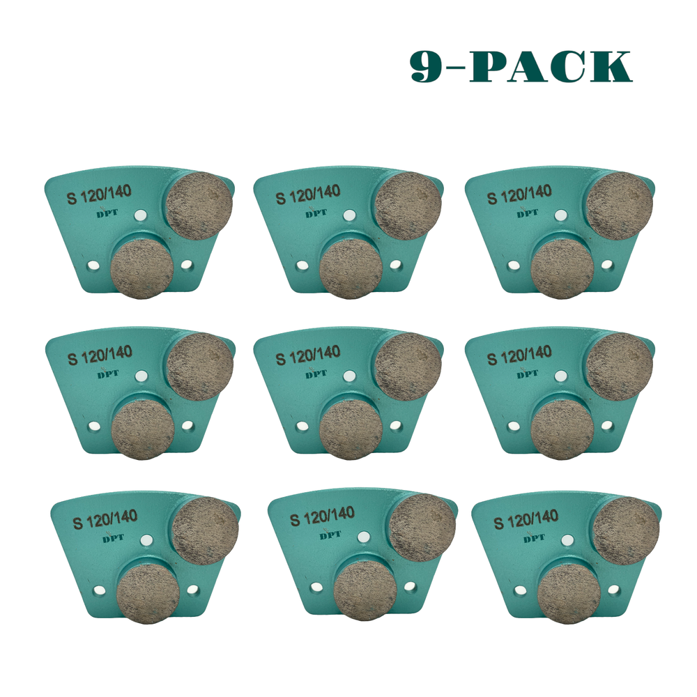 Trapezoidal Grinding Tooling Discs Bolt on Concrete Grinders Soft Bond 120 Grit