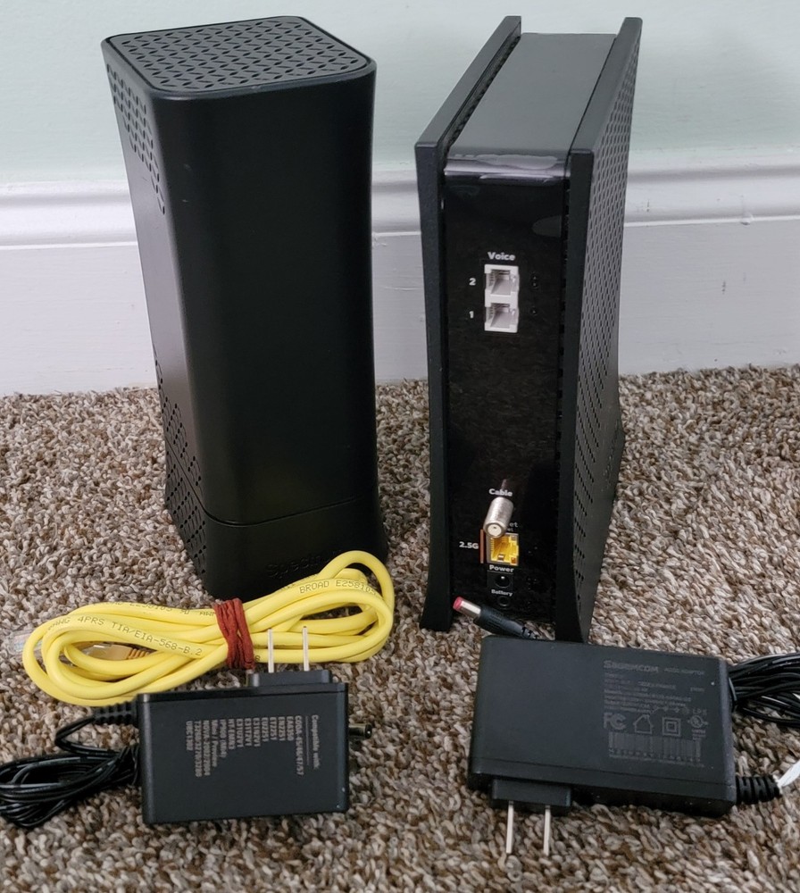 Spectrum Networking Bundle - Sagemcom RAC2V2S Router & ET2251 Modem + Power...
